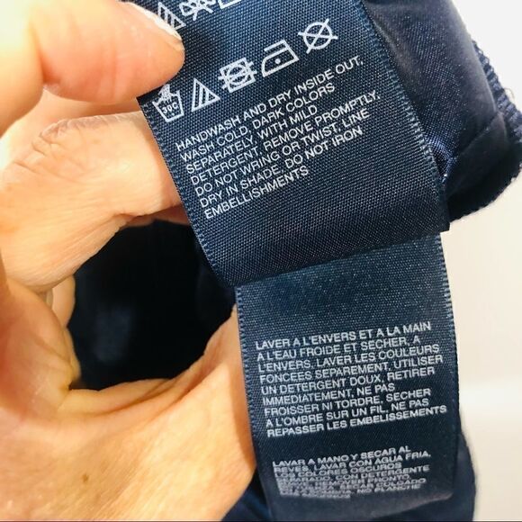 Tommy Hilfiger Navy Blue Sequins Strapless Dress - Picture 8 of 10